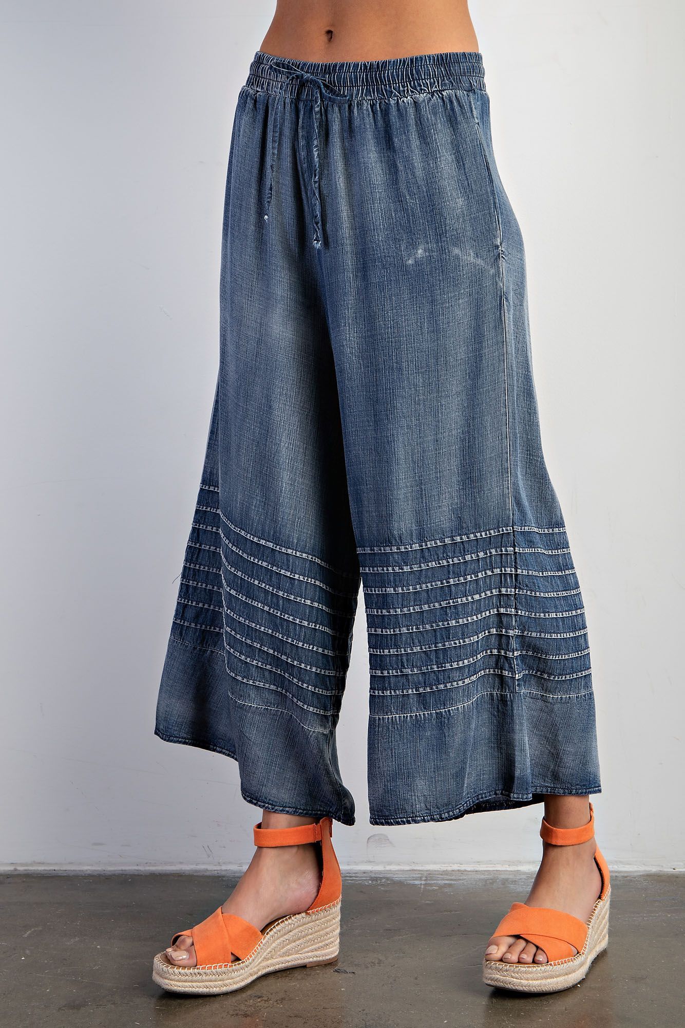 Wide leg jean shops capris